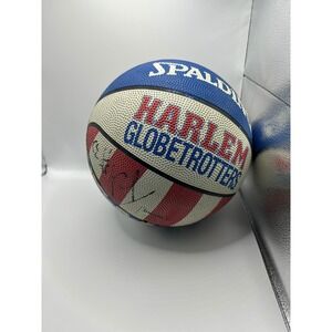 Spalding Harlem Globetrotters Basketball Red White Blue Stars Stripes Signed